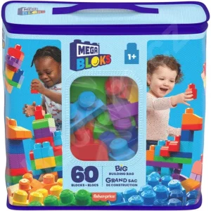 Mega Bloks 1Er Age<Grand Sac De Construction 60 Briques - Bleu
