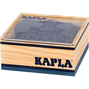Kapla Planchettes Et Construction En Bois<-40 Planchettes En Bois Bleu Fonce