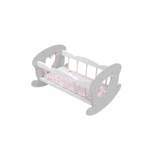 LOVE BEBE Accessoires Poupons<Lit A Bascule En Bois Pour Poupon