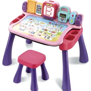 VTech Tableaux, Ardoises<Magi Bureau Interactif 4 En 1 Rose
