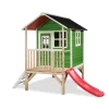 Exit Toys Aires De Jeux<Maison En Bois Loft 300 Verte Avec Toboggan