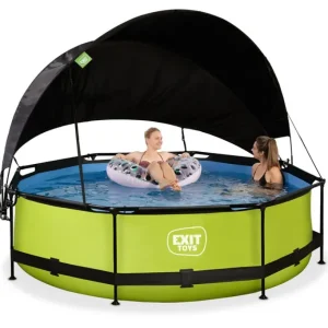 Exit Toys Bouées Jeux Gonflables Et Piscines<Piscine Lime 300 X 76 Avec Pompe Filtrante Et Voile D'Ombrage