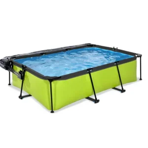 Exit Toys Bouées Jeux Gonflables Et Piscines<Piscine Lime 220 X 150 X 65 Avec Pompe Filtrante Et Dome